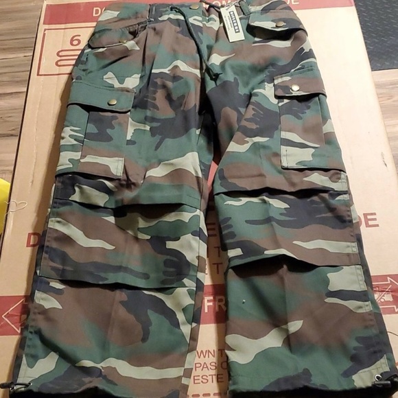 Riflessi cargo camo capri fatigue military style pants WCH60 - Picture 2 of 8